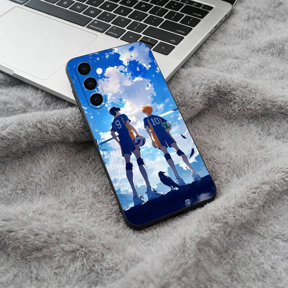 Shonen anime-H-Haikyu Phone Case For Samsung Galaxy A73,A71 A72,A70,A53,A52,A51,Soft Silicone Black Cover