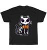 Scary Pumpkin Skeleton Cat Pet Lover Halloween Costume T-Shirt Unisex Tee Gift