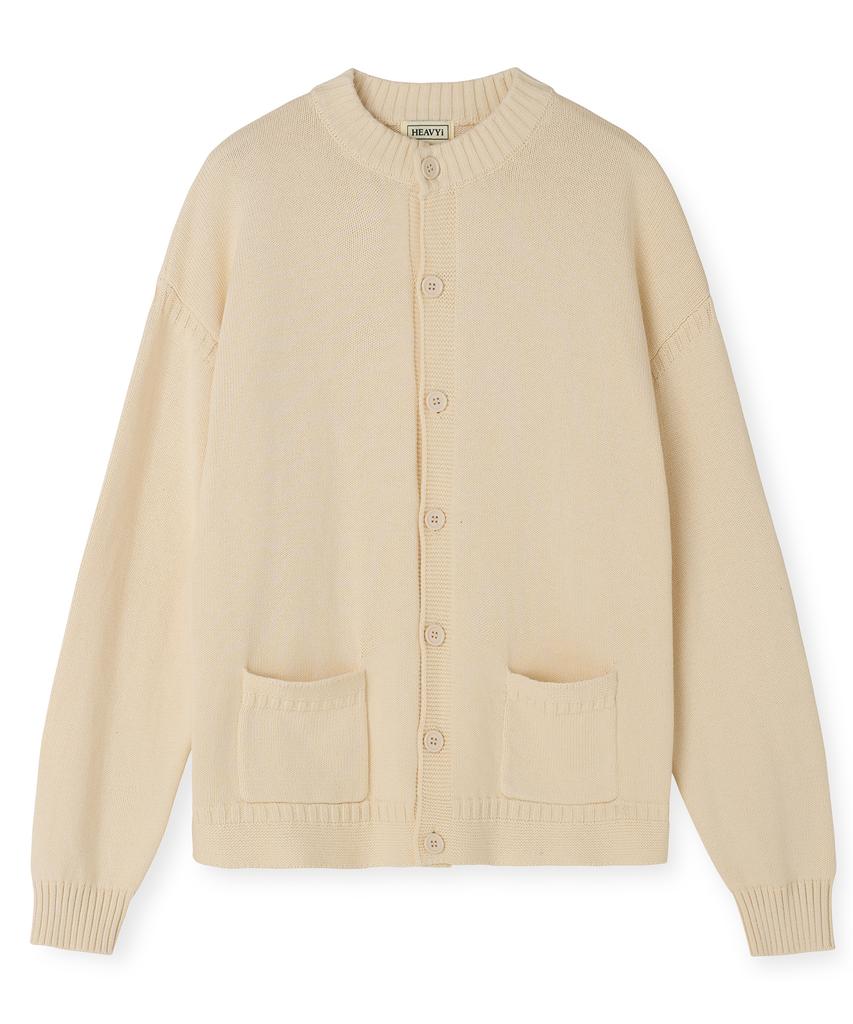 Heavyi Fisherman Heavy Cardigan_Ivory