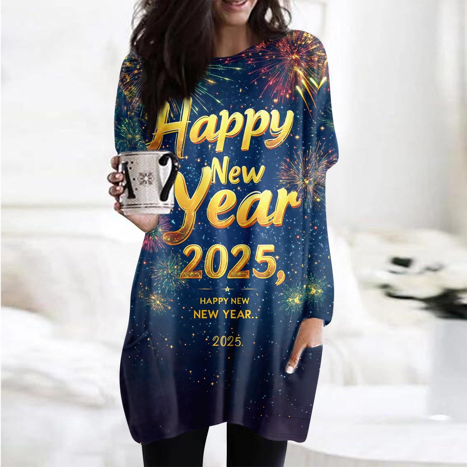 

Женская толстовка с круглым вырезом и принтом, платье-рубашка с длинными рукавами и принтом, пуловер свободного покроя, свободный крой, топы с карманами S синий