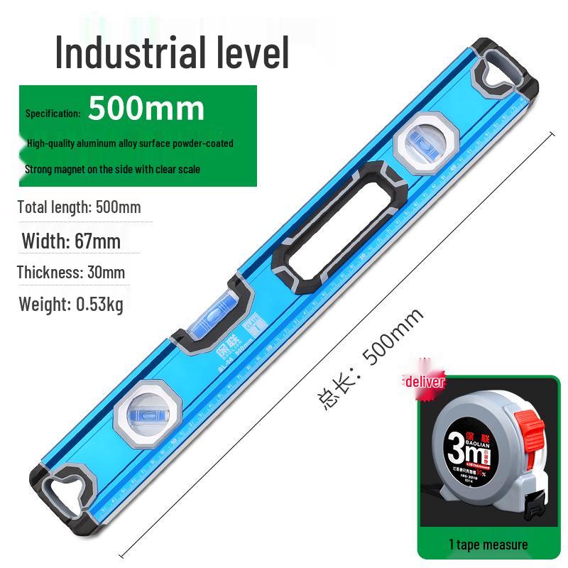 Aluminum Alloy Magnetic Spirit Level and Tape Measure Tool