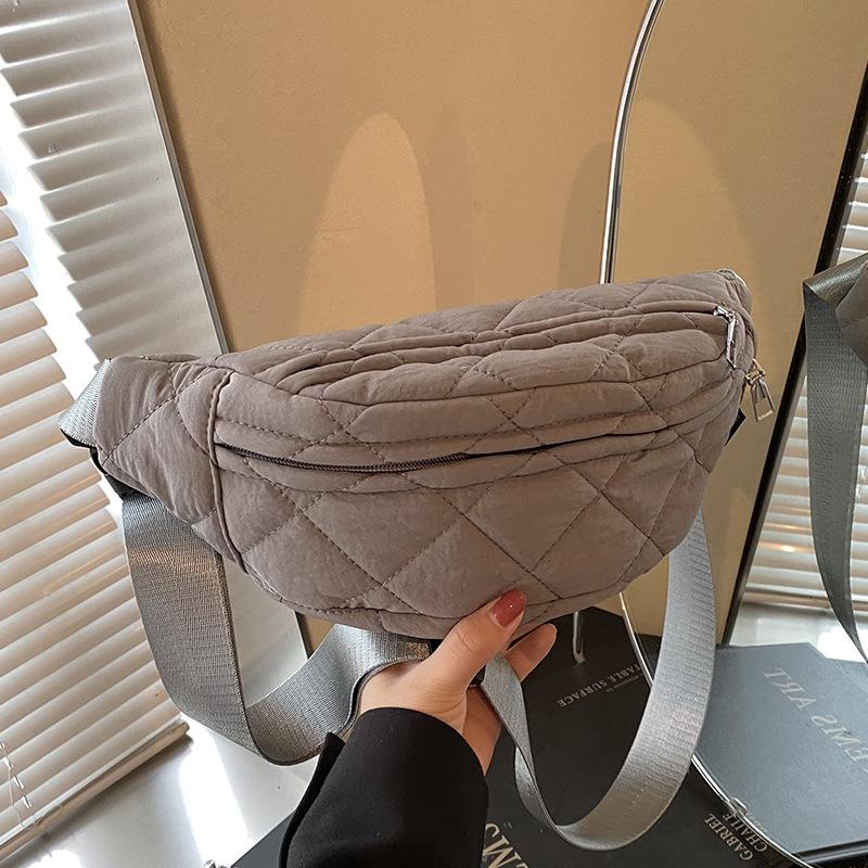 Chest Bag Women's Waist Bag Sports Shoulder Bag Men's Travel Light Bag Chest Plaid One Shoulder Crossbody Bag