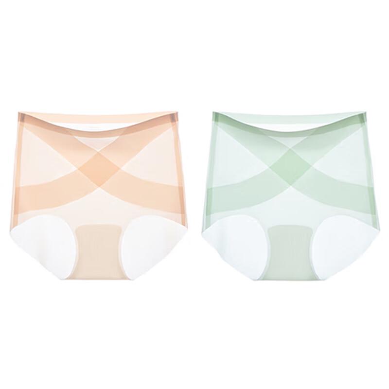Yalu Women's Seamless High-Waist Tummy Control Ice Silk Underwear