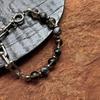 Unisex Gaga Snowflake Obsidian & Stainless Steel Handmade Bracelet