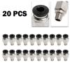20pcs Pneumatic Fittings PC4-M6 for 4mm PTFE Tube Couplers Pneumatic Connectors Compatible with Pneumatic Systems