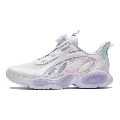 Kids Lingyue Comfortable Casual Non-Slip Shock Absorbing Breathable Low-Top Running Shoes Kids Sneaker White Purple A322425536-3