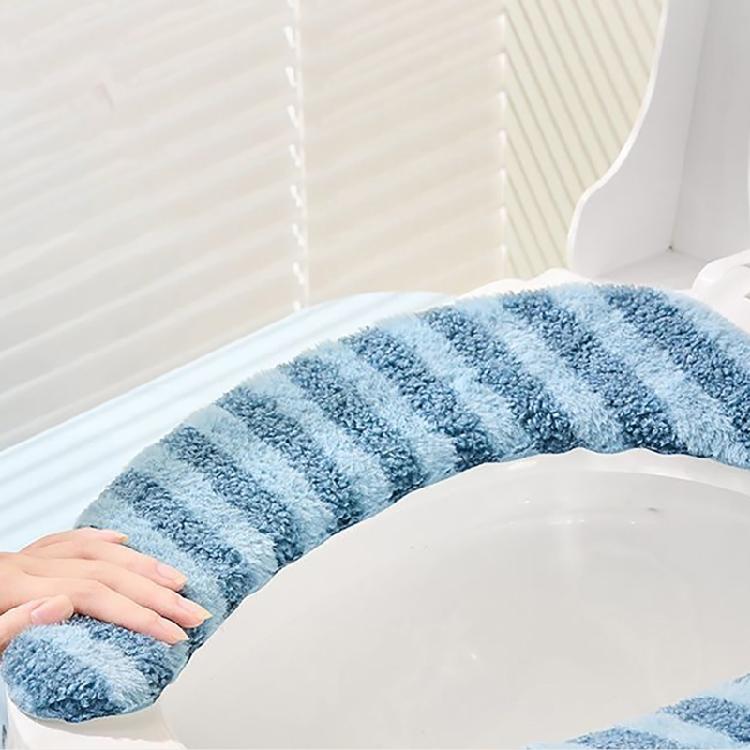 Klebende Toilettensitzauflage mit weichem Stoff und robuster Konstruktion für lange Haltbarkeit Toilettensitzbezug