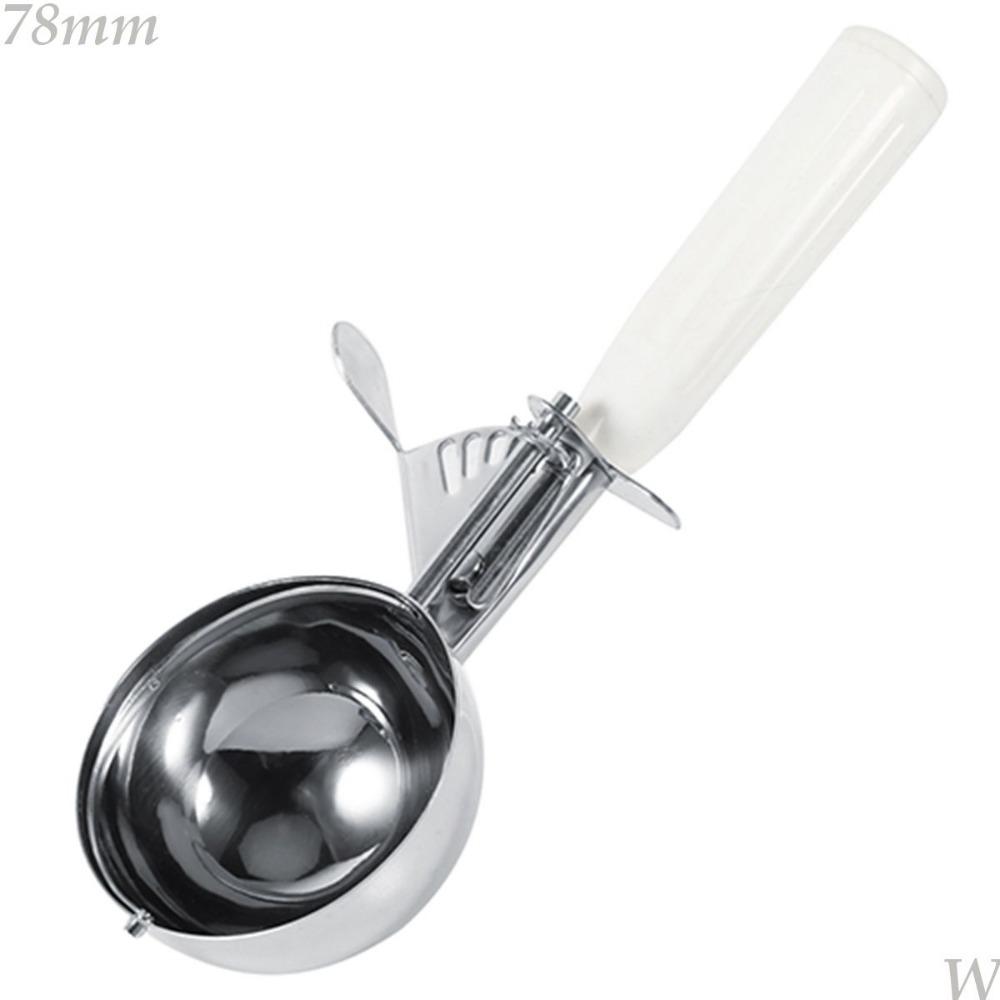 

Steel 9 Sizes Cookies Fruit Kitchen Food Portioner Cutter Mash Ice Ball Spoon Ice Cream Scoop 78mm white