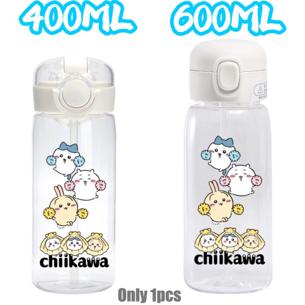 

Nanka Chiisakute Kawaii Yatsu Drink Water Bottle 400/600ML Chiikawa Anime Straw Plastic School Cup Hachiware Usagi Gourde Gift 400ML