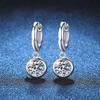 Huitan Contracted Design Drop Earrings Lady Engagement Jewelry with Shiny Round Zirconia Graceful Women  Color Acces