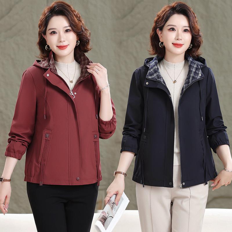 Women's Spring/Autumn 2026 Jacket for Middle-Aged and Elderly - Loose, Stylish Top
