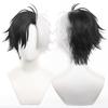Black and White Short Full Anime Character with Perfect for Comic Market School Cultural and Stage Performances Wig, Cosplay, Heat-Resistant, Net,