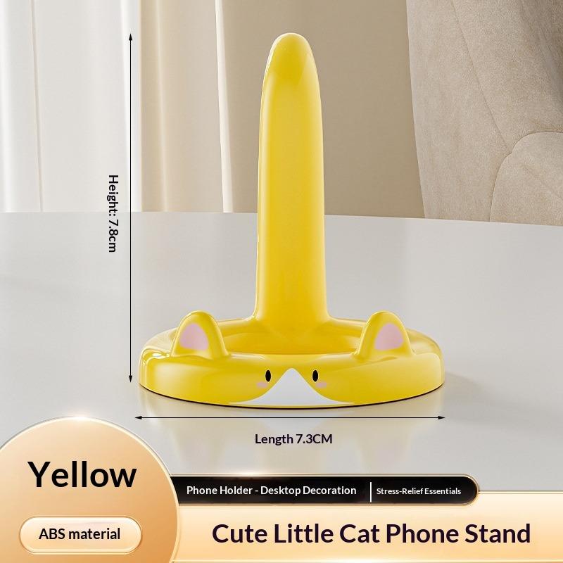 Cartoon Cat Mobile Phone Holder, Desktop Multi-function Adjustable Angle Mobile Phone Holder, Portable, Universal for Lazy People Chasing Dramas