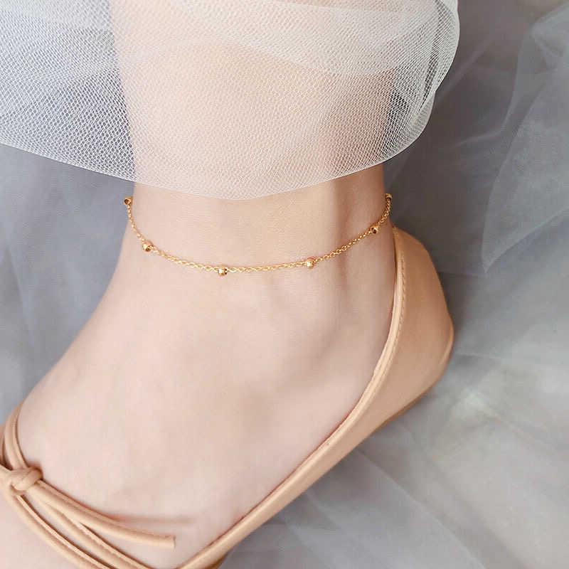 Stylish Titanium Steel Heart Anklet for Women – Durable, Versatile Beach Foot Chain
