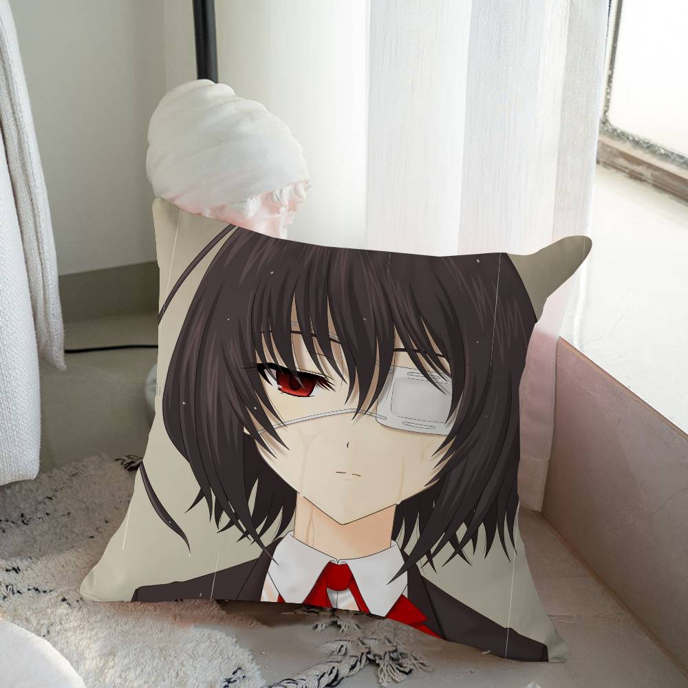 M-Misaki Mei Cartoon Animation Cushion Cover Inches Farmhouse Decor Home Throw Pillow Covers For Couch Decorations