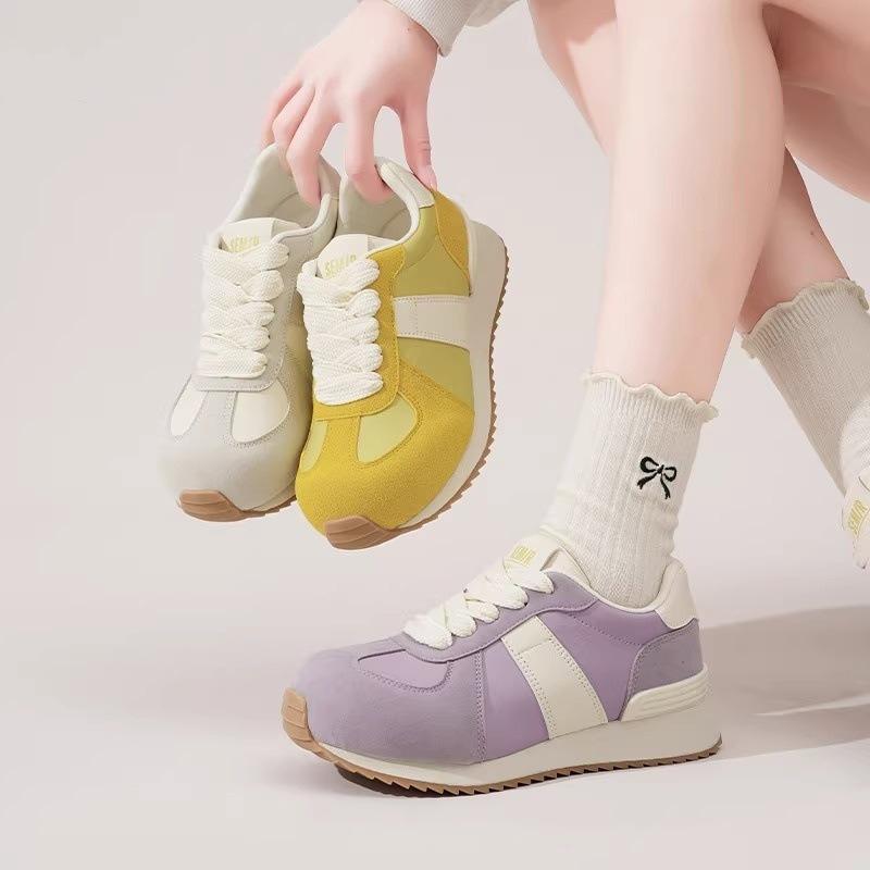 Damen Schuhe Frühling neu hässlich süß großer Kopf weiche Sohle Damen Freizeit Sportschuhe