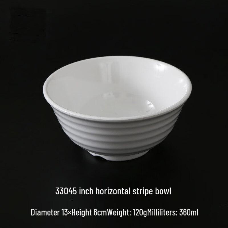Yuexiang Commercial 5-Inch Melamine Striped Bowls, 5-Pack
