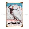 Wengen Schweiz Universitäts Skimeisterschaft Coopercarters Metallplakette Poster Personalisierbar Wanddeko Wohnzimmer Blechschild Poster