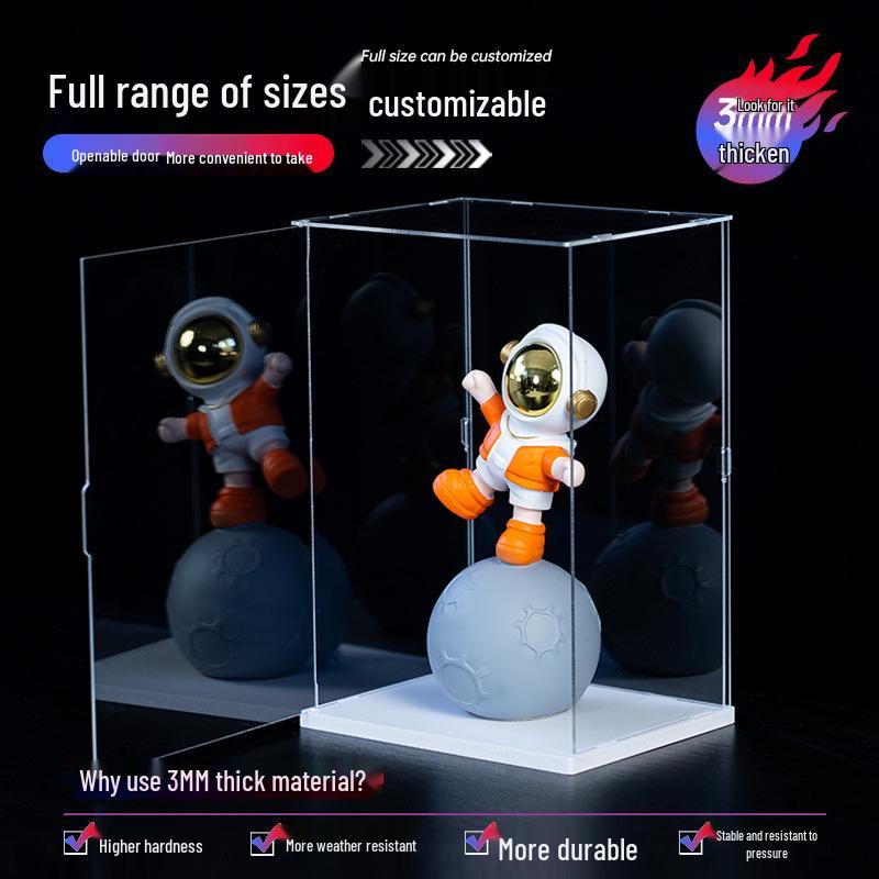 Acryl-Displaybox für Actionfiguren, Tonmodelle, Bausteine, Anime-Figuren, Puppen und zur Aufbewahrung