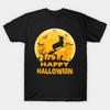 Asian Size Cotton Unisex Tshirt Print T-shirt Corgi Dog Witch Halloween T-shirt No-Cut Print Regular Fit