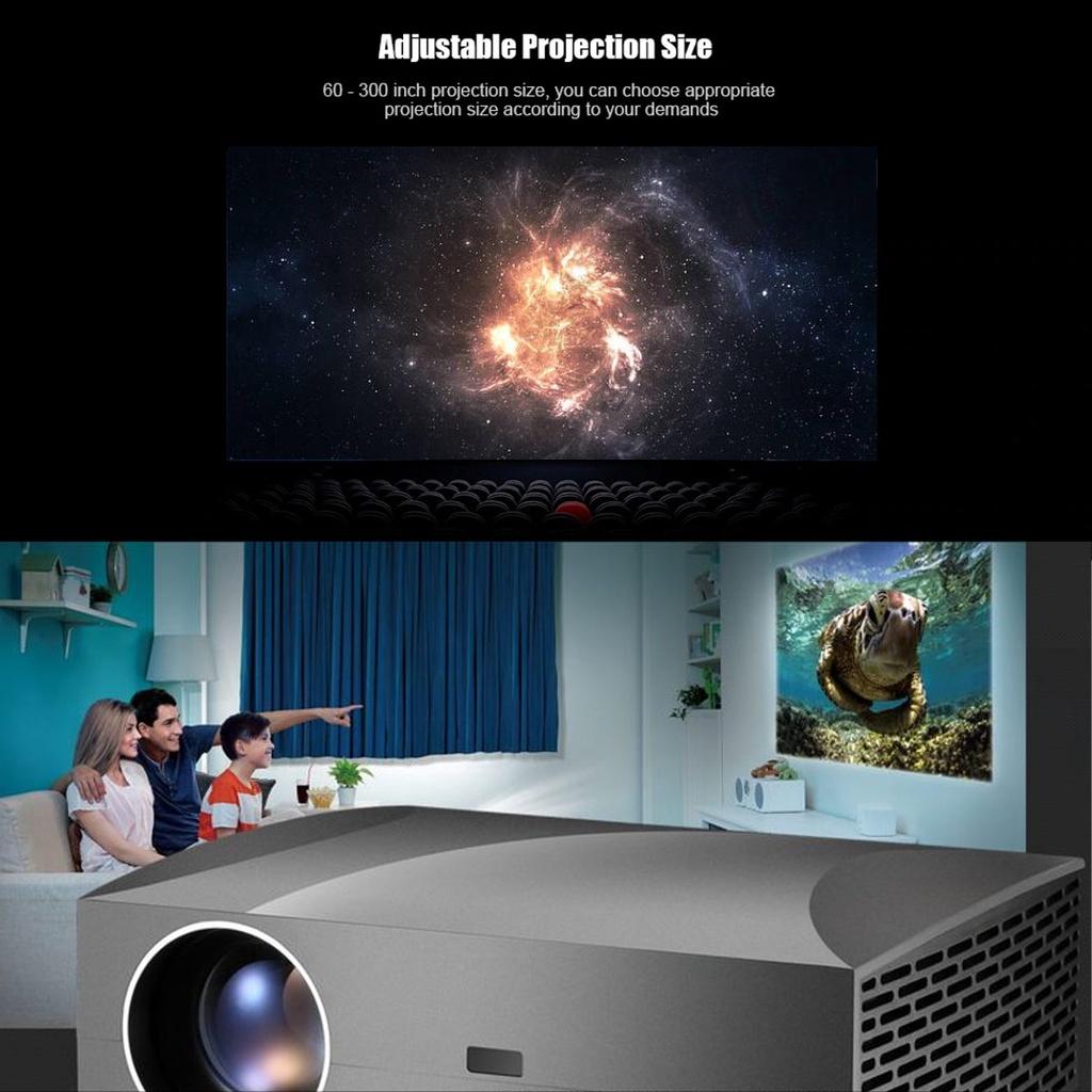 HD 1080p 4K LED Projector Android Version 6.01 Full 4200 Lumens 2G 16G Home Entertainment Commercial Projector Home Theater Sale New