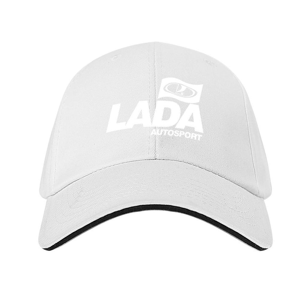 Lada Autosport with flag logo white Baseball Cap Mountaineering Fishing cap Brand Man cap Funny hats Women Mens