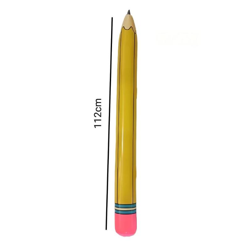 Giant Inflatable Pencil Toy Large Pvc Simulation Pencil Inflatable Stick Prop Blow Up Toy For Kids Party Game Photo Booth Decor