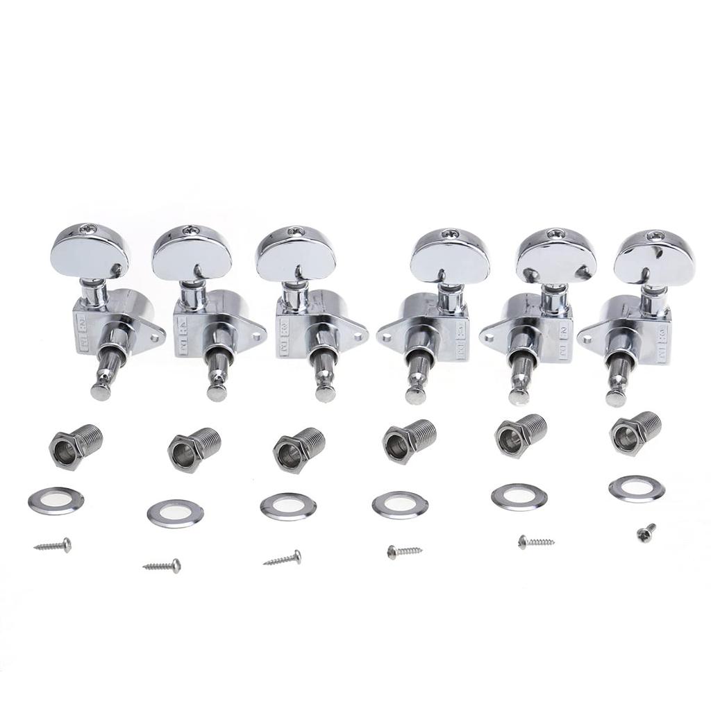 Musiclily Ultra 3L3R Roto-Style Closed Guitar Tuners for Les Paul, LP, and SG Style Electric and Acoustic Guitars, Chrome