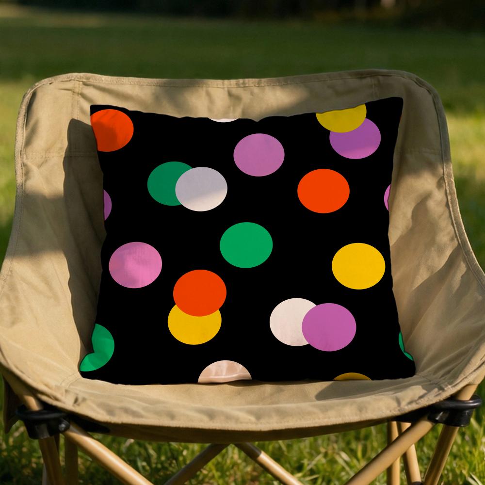Retro American mosaic Cushion Cover Soft Reversible Durable Pillow Cover MultiScene Use for Home Car Daily Comfort