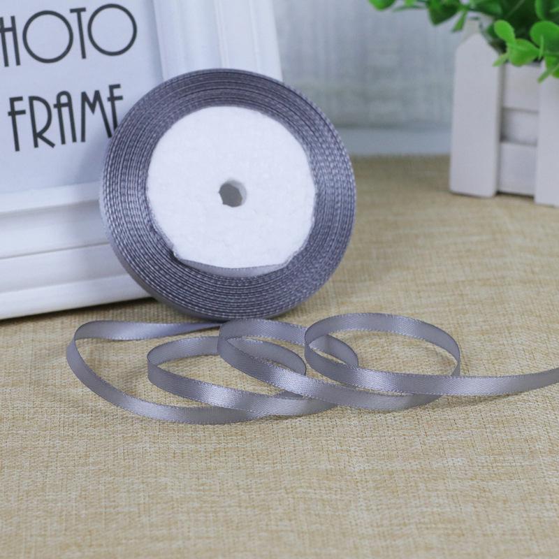 0,6 cm Vit Satinrosband för DIY Tårtdekoration