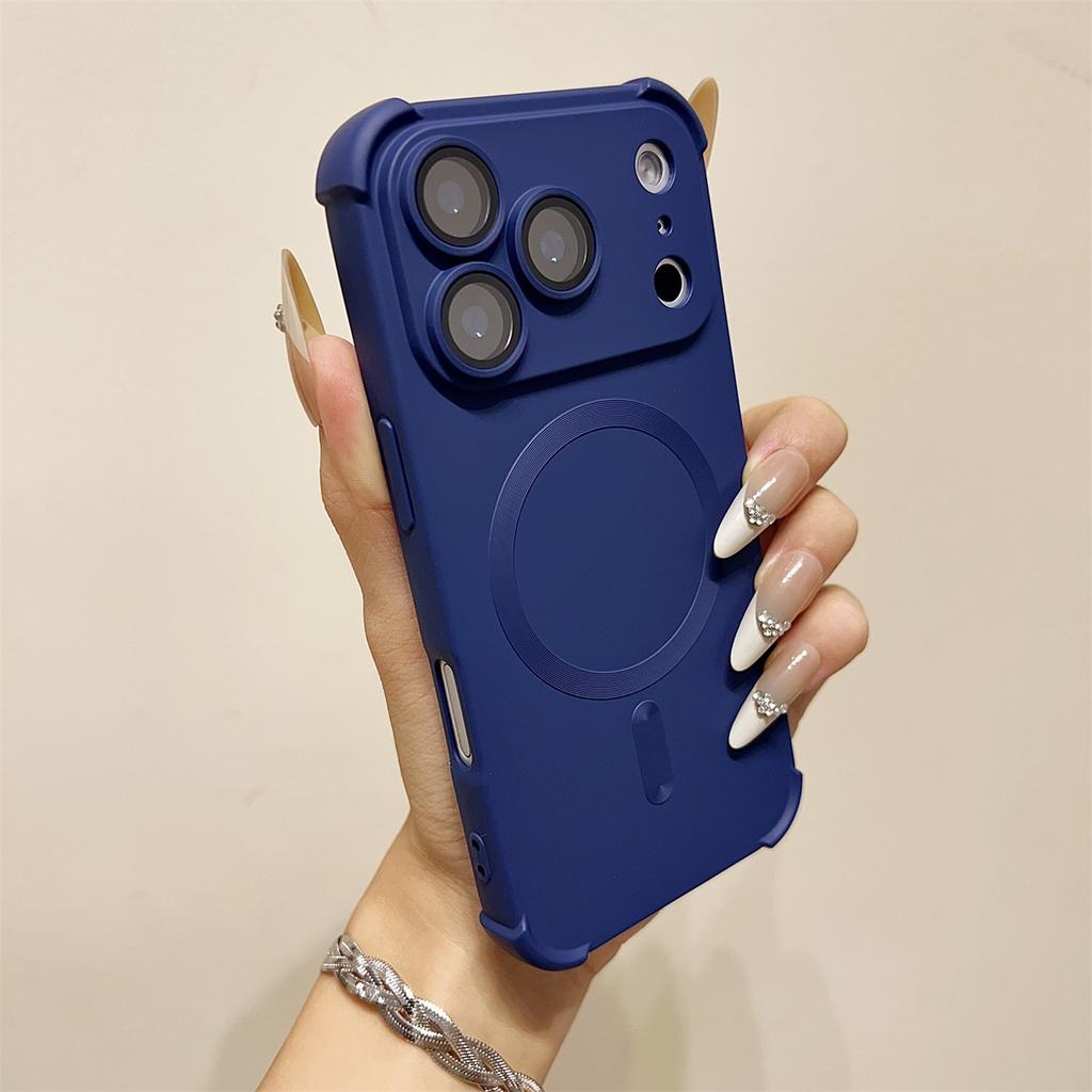 Magnetic Silicone Shockproof Phone Case for IPhone Air 17 16 15 Plus 14 13 12 Pro Max for Magsafe Wireless Charge Cases Cover