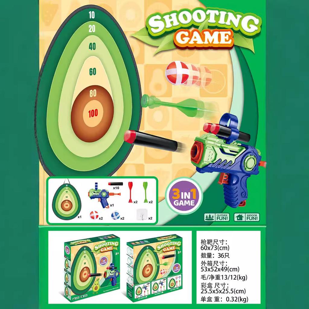 Kids Sticky Ball Dart Board Set Indoor Sports Parent-Child Interactive Toy Birthday Gift for 3-6 Years Blue Medium
