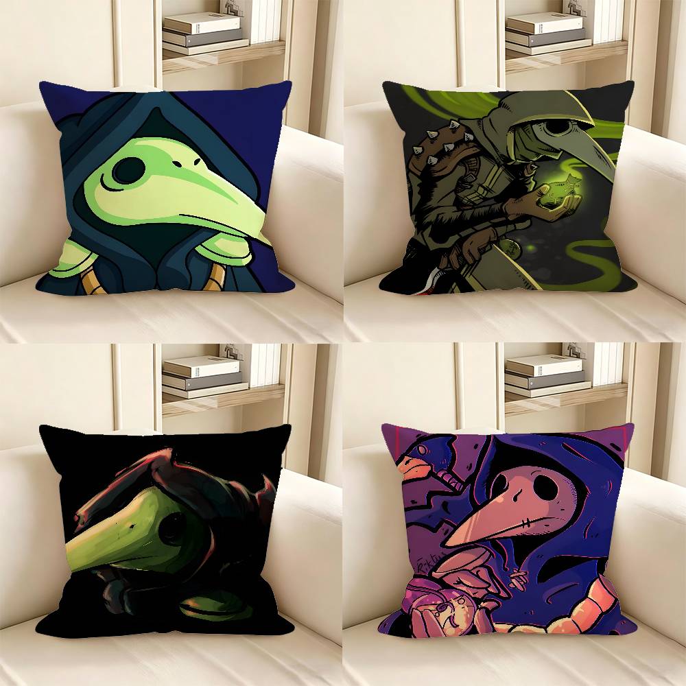 1pc Plague Knight Pillow Case Fashion Square Pillowcase Bedroom Sofa Room Ins Decoration Leisure