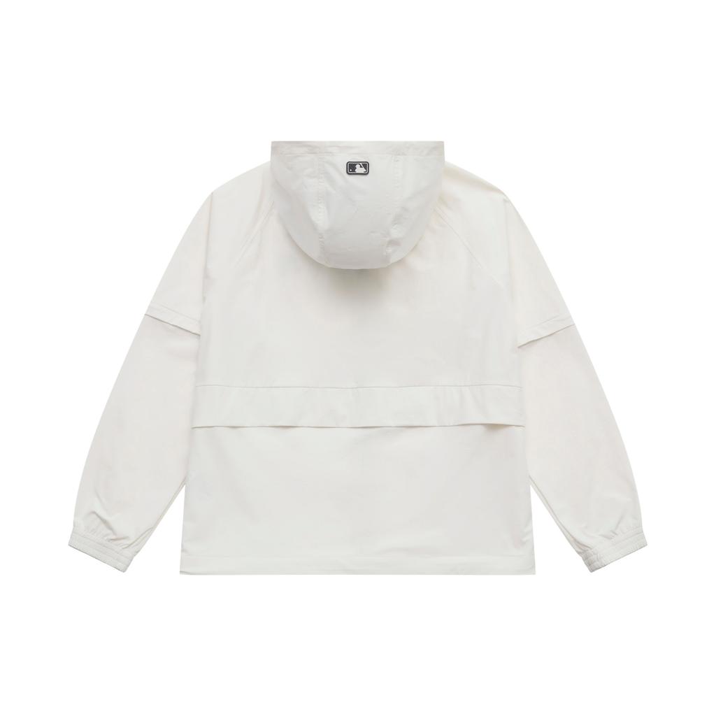 New MLB New York Yankees Basic Collection SS25 Windproof Jacket Unisex Ivory 3AWJB0153-50IVS
