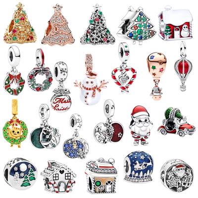 Santa Claus Christmas Tree Christmas Collection Charm Bead Pendant Applicable To Original Jewelrydiy Making Unique Gift