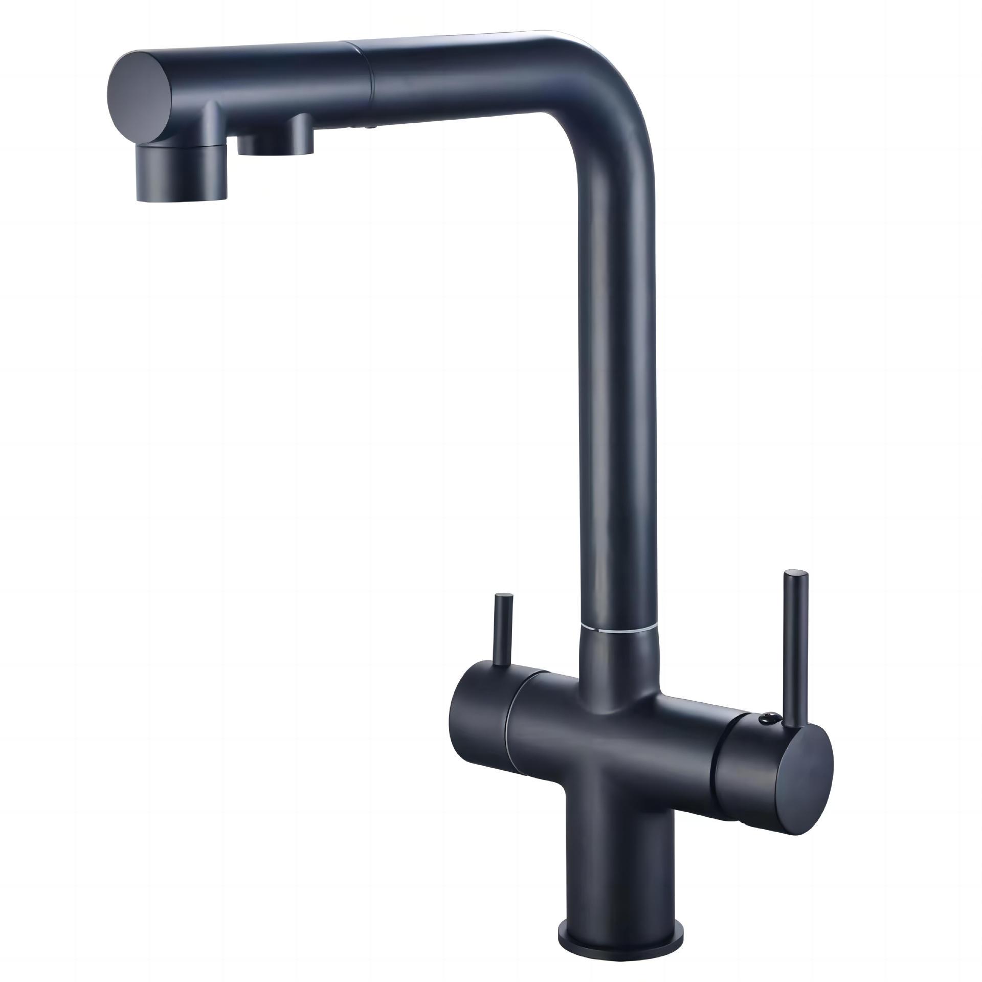 Full Copper 3-in-1 Kitchen Faucet with