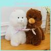 Cute White And Brown Alpaca Plush Toys With Scarves For Companionship Children