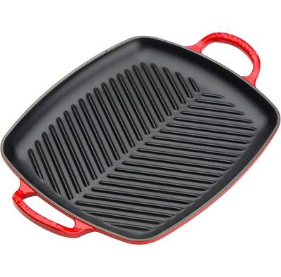 Cast Iron Grill Pan Oval Le Creuset Signature 30x27 Cm, Cherry Color (20201300600422)