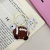 Cute Cartoon Ball Bell Star Keychain Pendant Badminton Table Tennis Football Rugby Bag Hanging Ornaments Keyring Decoration Gift