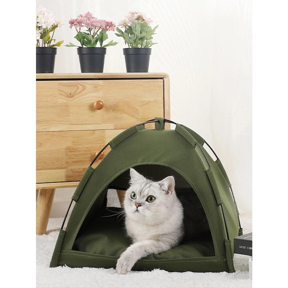 Pet Tent House Removable Enclosed Dog Cat Tent Bed Indoor Folding Portable Comfortable Kitten Bed Kennel For Small Pets