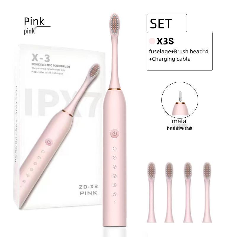 Enhanced Rechargeable Electric Toothbrush: Six-Speed Adult Couple Set with Travel-Friendly Soft Bristle Design