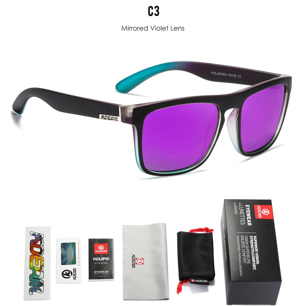 KDEAM Legend Square Sunglasses Polarized Lens For Men Women Outdoor Sports Fishing Mountaineering Sun Glasses With Brand Box 4