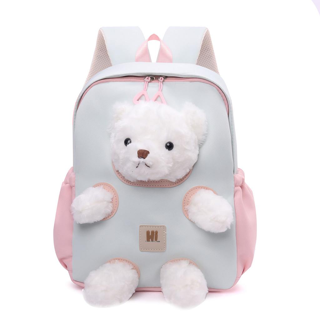 Preschool Kids Backpack With Soft Plush And Functional Baggage For School Use