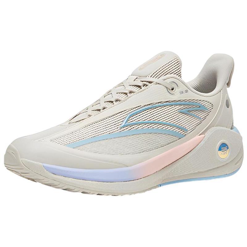 Anta C37 3.0 Slip Resistant, Abrasion Resistant, Breathable Low Top Running Shoes Men's Gray Blue Pink Sneakers 912315537-2