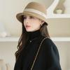 Fashionable Basin Hat Korean Style Wool Fisherman Hat for Women Japanese Style Literary Knitted Bucket Hat Autumn and Winter Versatile Hat Large Brim