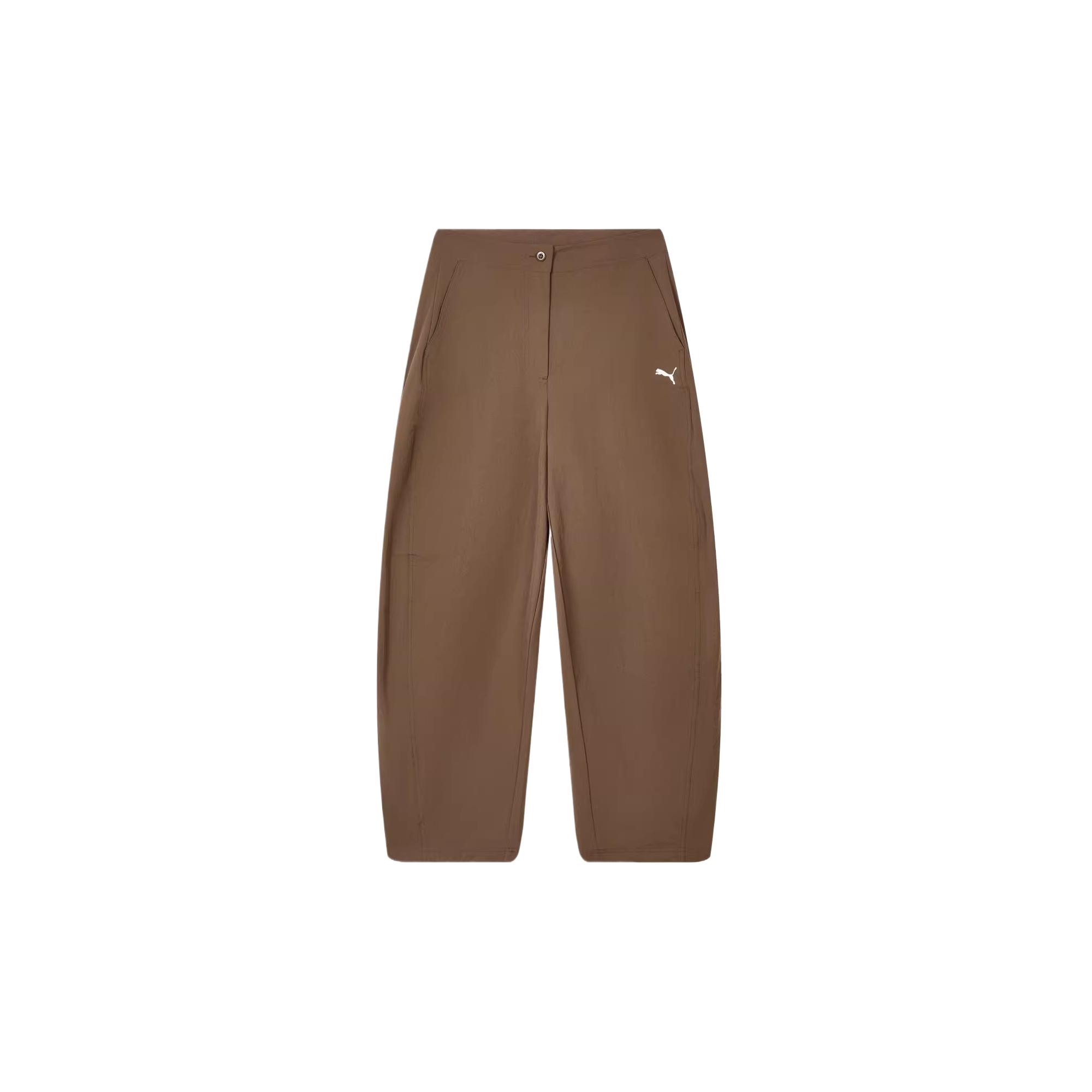 Puma Ss26 Mid Waist Button Solid Color Casual Pants Women bottoms 63940190 L