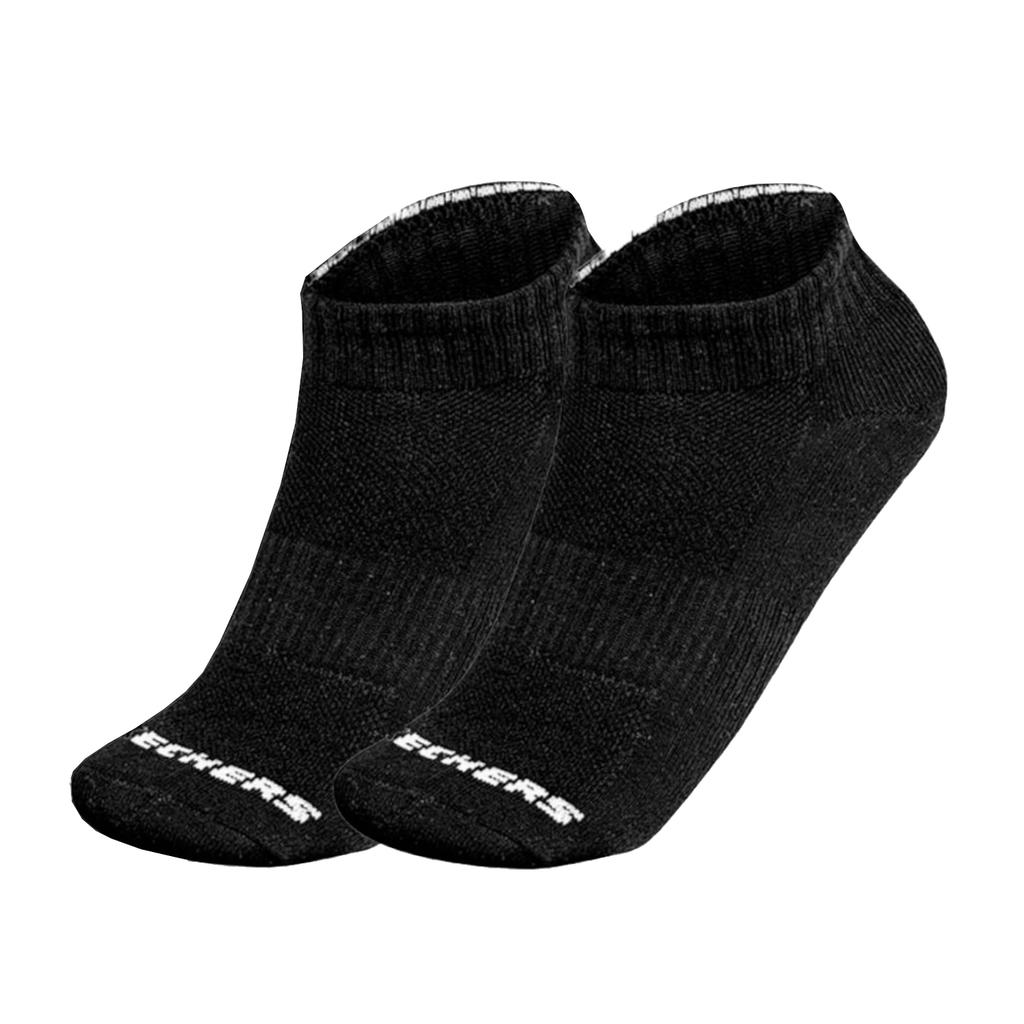 Skechers 3pk Unisex Terry Qtr Crew, Unisex Black Socks
