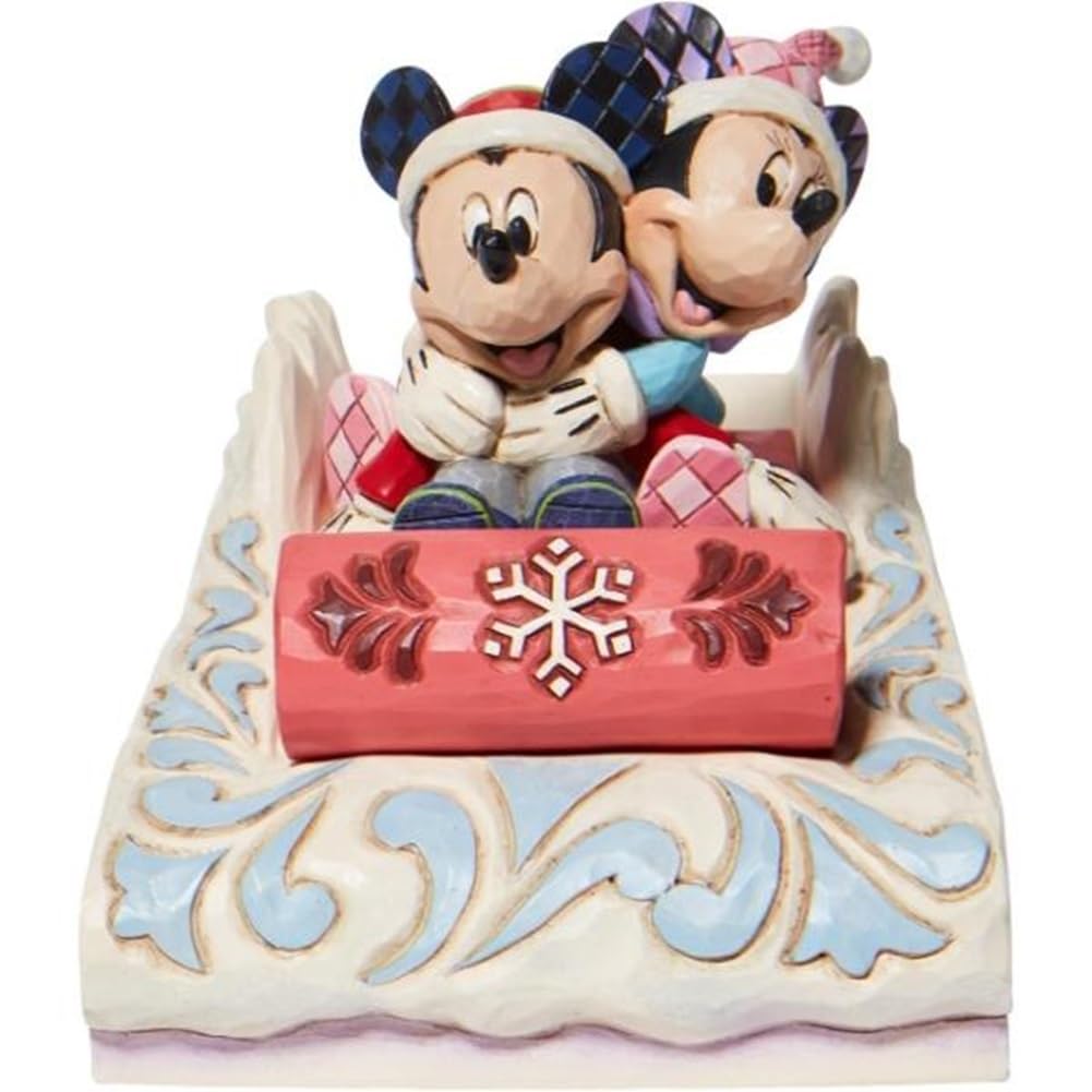 Enesco Statue/Figure "Disney Traditions" Mickey & Minnie Sleigh, Size: 12.5 X 9.5 X 11cm (DTR6008972)