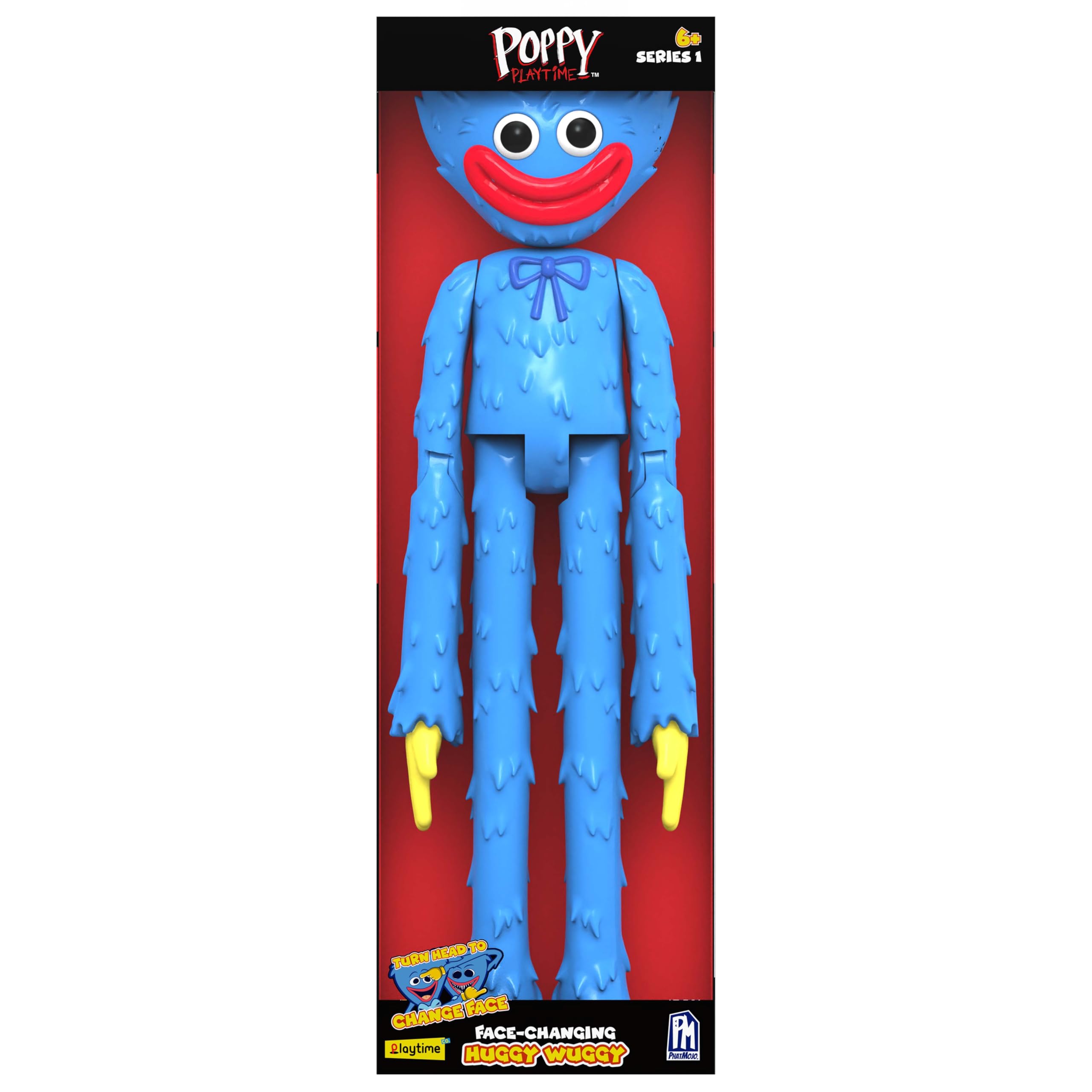 

Poppy Playtime Huggy Wuggy Deluxe Фигурка с изменяемым выражением лица Высокая Серия 1 Лицензия 12 [Официальный продукт]