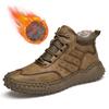 Men Casual Leather Shoes Outdoor Comfortable Cotton Shoes Male Soft Non-Slip Flats Casual Shoes Breathable Winter Sneakers Shoes